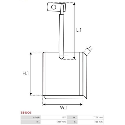 AS-PL Kohleb&uuml;rste, Starter Brandneu AS-PL