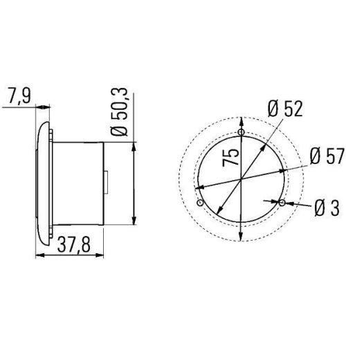 HELLA Innenraumleuchte 2JA 344 040-001