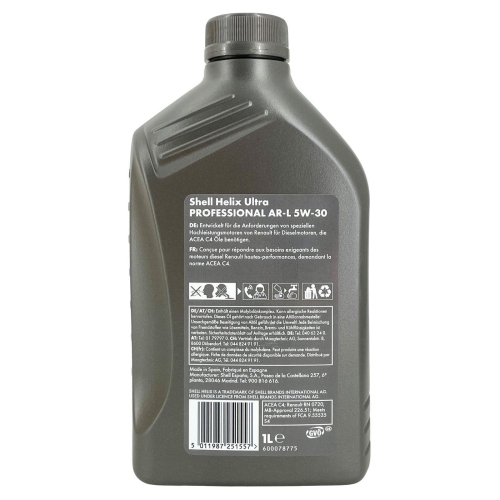 Motor&ouml;l Motoren&ouml;l SHELL 5W-30 1 Liter Flasche Helix Ultra Prof AR-L 550040546