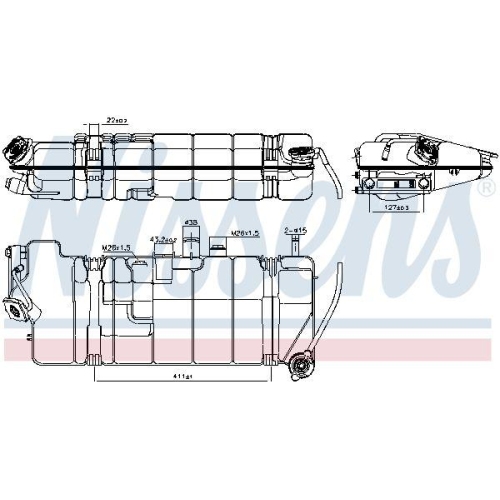NISSENS Ausgleichsbehälter, Kühlmittel ** FIRST FIT ** 996029