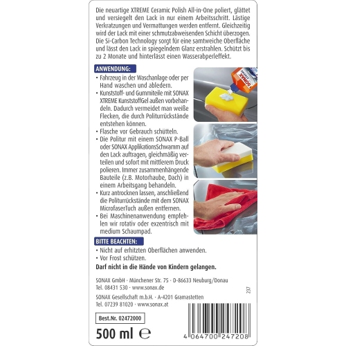 SONAX XTREME CERAMIC POLISH ALL-IN-ONE 500ML 02472000