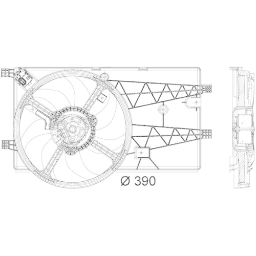 MAHLE L&uuml;fter, Motork&uuml;hlung BEHR *** PREMIUM LINE *** CFF 180 000P