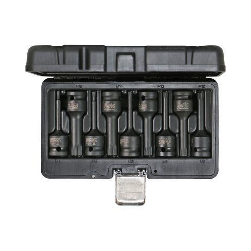 1/2 Zoll Kraft-Bit-Stecknuss-Satz Vielzahn, 9-tlg KS TOOLS 911.0944
