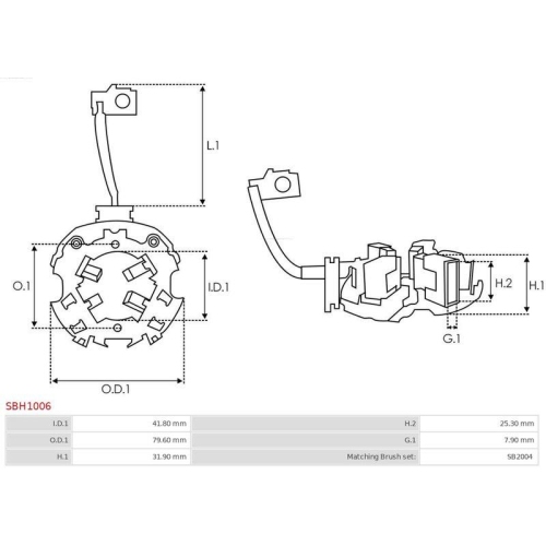 AS-PL Halter, Kohleb&uuml;rsten Brandneu AS-PL