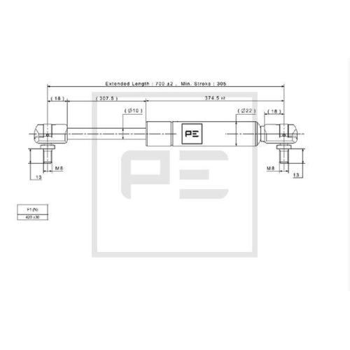 PE Automotive Gasfeder 030.345-00A