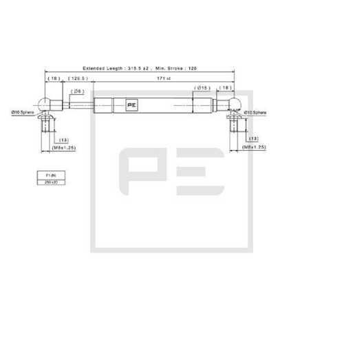 PE Automotive Gasfeder 030.346-00A