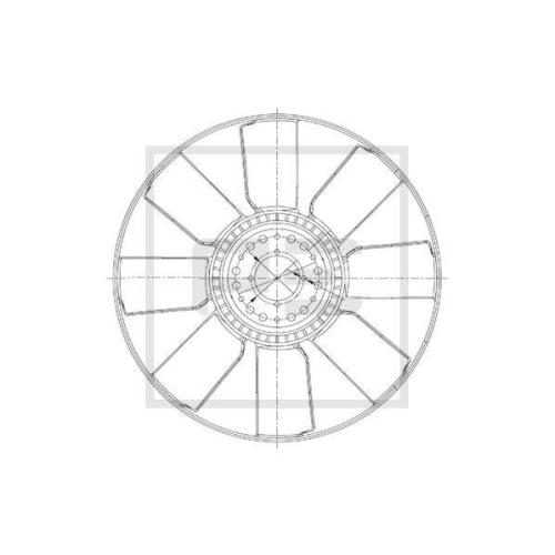 PE Automotive L&uuml;fter, Motork&uuml;hlung 010.332-00A