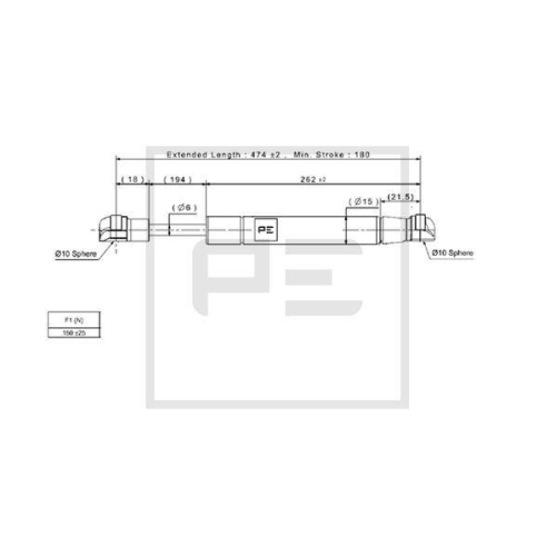 PE Automotive Gasfeder 030.357-00A