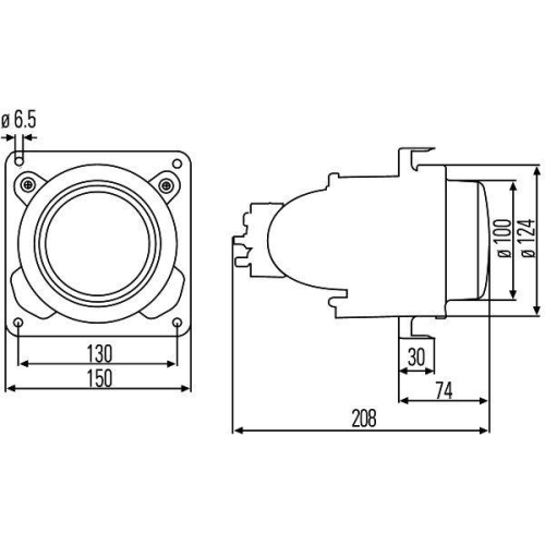 HELLA Scheinwerfereinsatz, Fernscheinwerfer 1KL 007 834-077