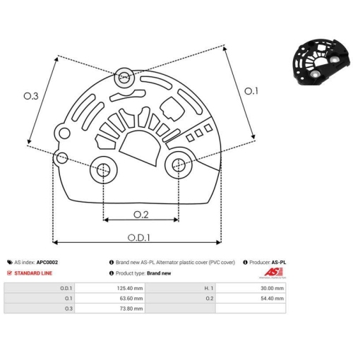 AS-PL Schutzkappe, Generator AS APC0002