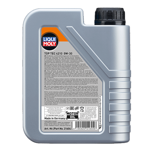 Liqui Moly Top Tec 4210 Motor&ouml;l 0W-30 1-Liter VW 504 00 / 507 00 / C30 - 21604