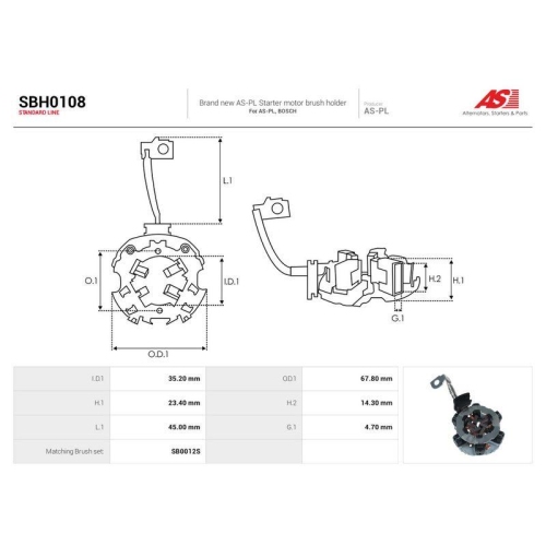 AS-PL Halter, Kohleb&uuml;rsten AS SBH0108