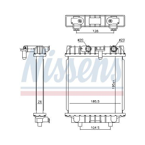 NISSENS Kühler, Motorkühlung 606644