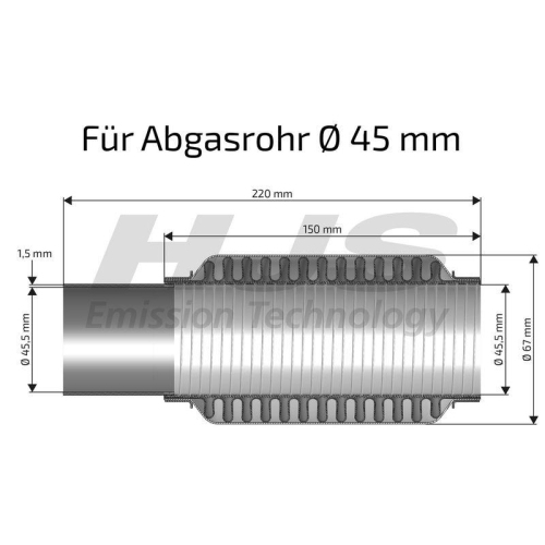 HJS Flexrohr, Abgasanlage interFLEX 83 00 8455