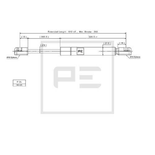 PE Automotive Gasfeder 010.449-00A
