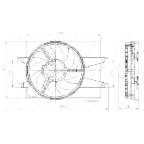 NRF L&uuml;fter, Motork&uuml;hlung 47007
