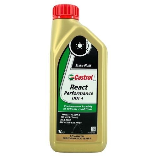 Castrol React Performance DOT 4 Bremsfl&uuml;ssigkeit ISO4925 SAE J1703 4Liter 15F270