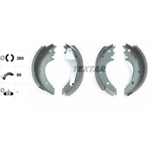 TEXTAR Bremsbackensatz 91075600
