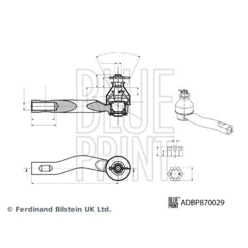 BLUE PRINT Spurstangenkopf ADBP870029