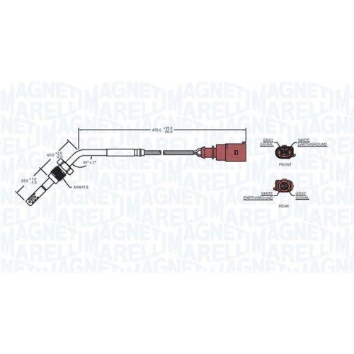 MAGNETI MARELLI Sensor, Abgastemperatur