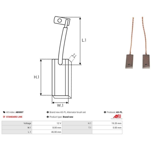 AS-PL Kohleb&uuml;rste, Generator AS AB5007