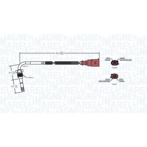 MAGNETI MARELLI Sensor, Abgastemperatur