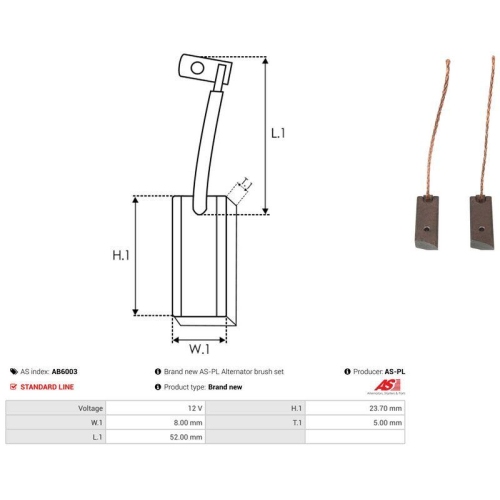 AS-PL Kohleb&uuml;rste, Generator AS AB6003
