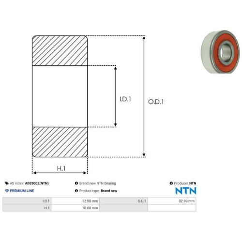 AS-PL Lager NTN ABE9002(NTN)