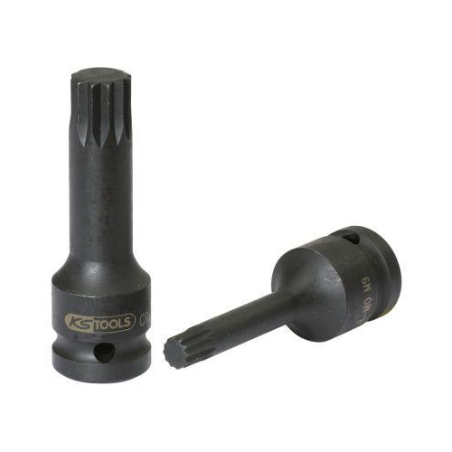 1/2 Zoll Kraft-Bit-Stecknuss Vielzahn, lang, M10 auf H&auml;nger KS TOOLS 911.0950-E