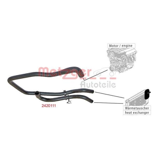 METZGER AUTOTEILE K&uuml;hlerschlauch 2420111