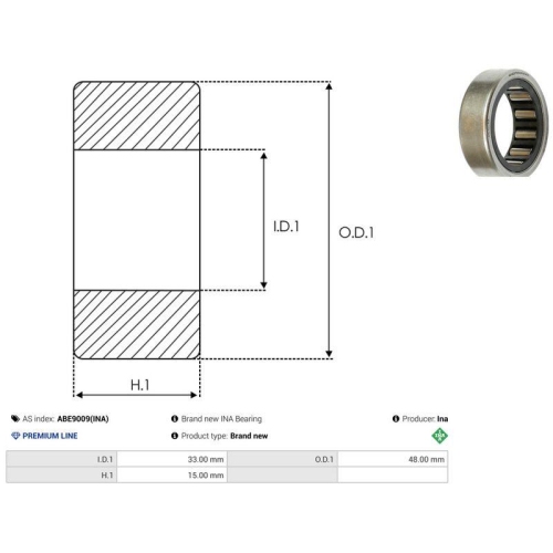 AS-PL Lager Ina ABE9009(INA)
