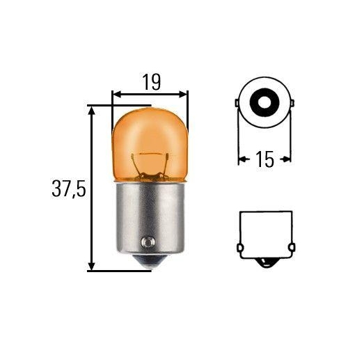 HELLA Gl&uuml;hlampe, Blinkleuchte STANDARD 8GA 002 071-051