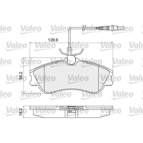 VALEO Bremsbelagsatz, Scheibenbremse OPTIPACK for LCV 872124