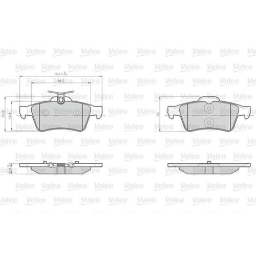 VALEO Bremsbelagsatz, Scheibenbremse OPTIPACK for LCV 872137