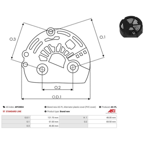 AS-PL Schutzkappe, Generator AS APC0004