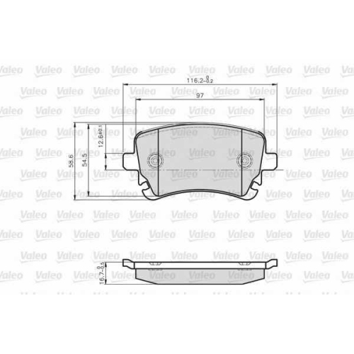 VALEO Bremsbelagsatz, Scheibenbremse OPTIPACK for LCV 872326