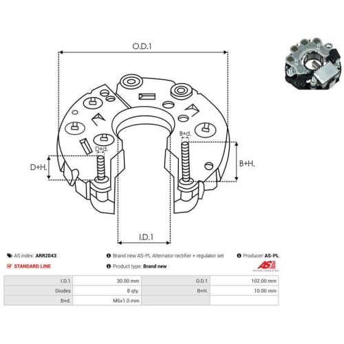 AS-PL Gleichrichter, Generator AS ARR2043