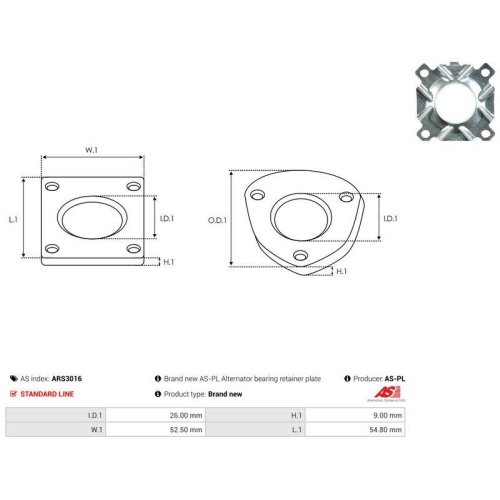 AS-PL Reparatursatz, Generator AS ARS3016