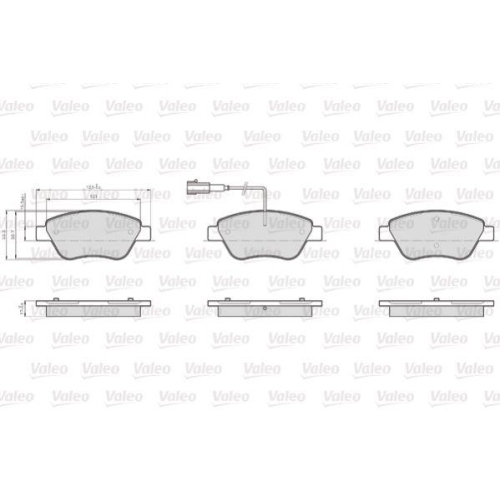 VALEO Bremsbelagsatz, Scheibenbremse OPTIPACK for LCV 872705