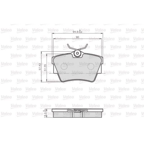 VALEO Bremsbelagsatz, Scheibenbremse OPTIPACK for LCV 872748