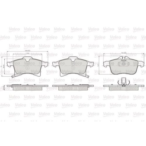 VALEO Bremsbelagsatz, Scheibenbremse OPTIPACK for LCV 872832