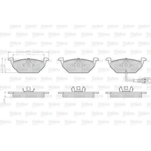 VALEO Bremsbelagsatz, Scheibenbremse OPTIPACK for LCV 872974
