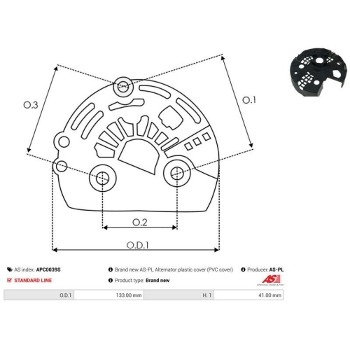AS-PL Schutzkappe, Generator AS APC0039S