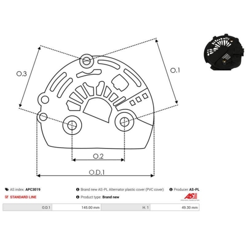 AS-PL Schutzkappe, Generator AS APC3019