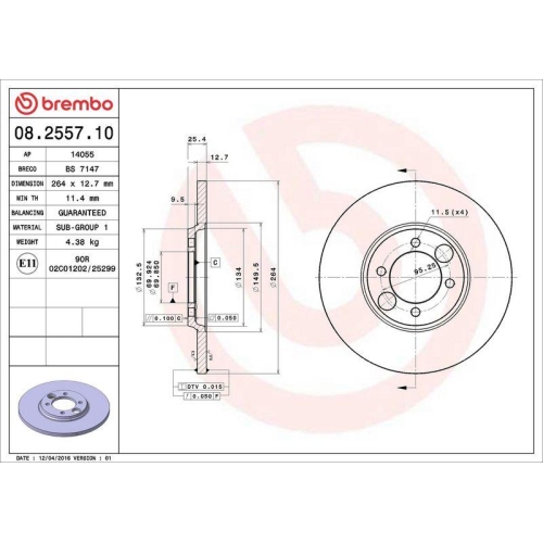 BREMBO Bremsscheibe PRIME LINE