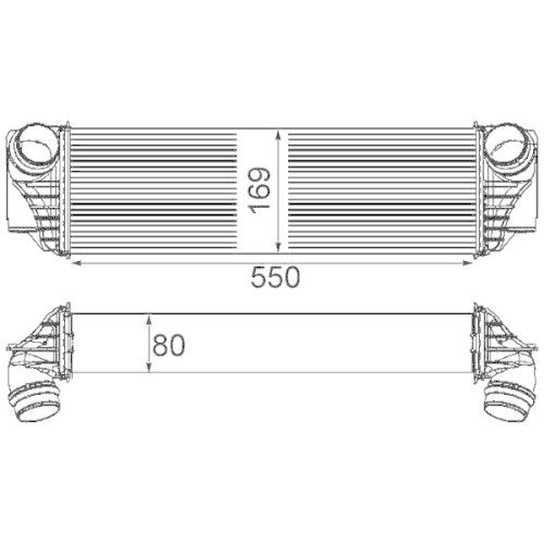 MAHLE Ladeluftkühler BEHR *** PREMIUM LINE *** CI 185 000P