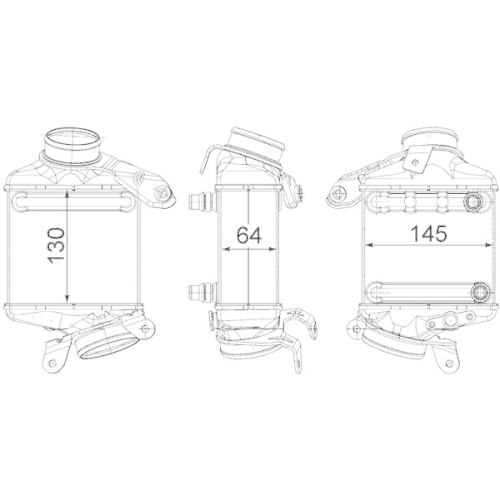 MAHLE Ladeluftkühler BEHR *** PREMIUM LINE *** CI 186 000P