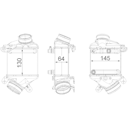 MAHLE Ladeluftkühler BEHR *** PREMIUM LINE *** CI 187 000P