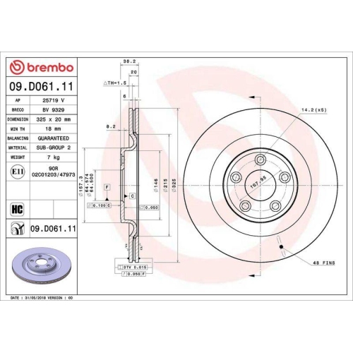 BREMBO Bremsscheibe PRIME LINE - UV Coated