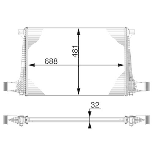 MAHLE Ladeluftkühler BEHR *** PREMIUM LINE *** CI 220 000P
